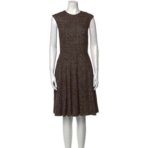 Oscar De La Renta Brown Wool Dress